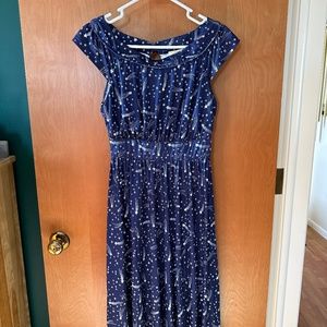 Starry print blue dress size small
